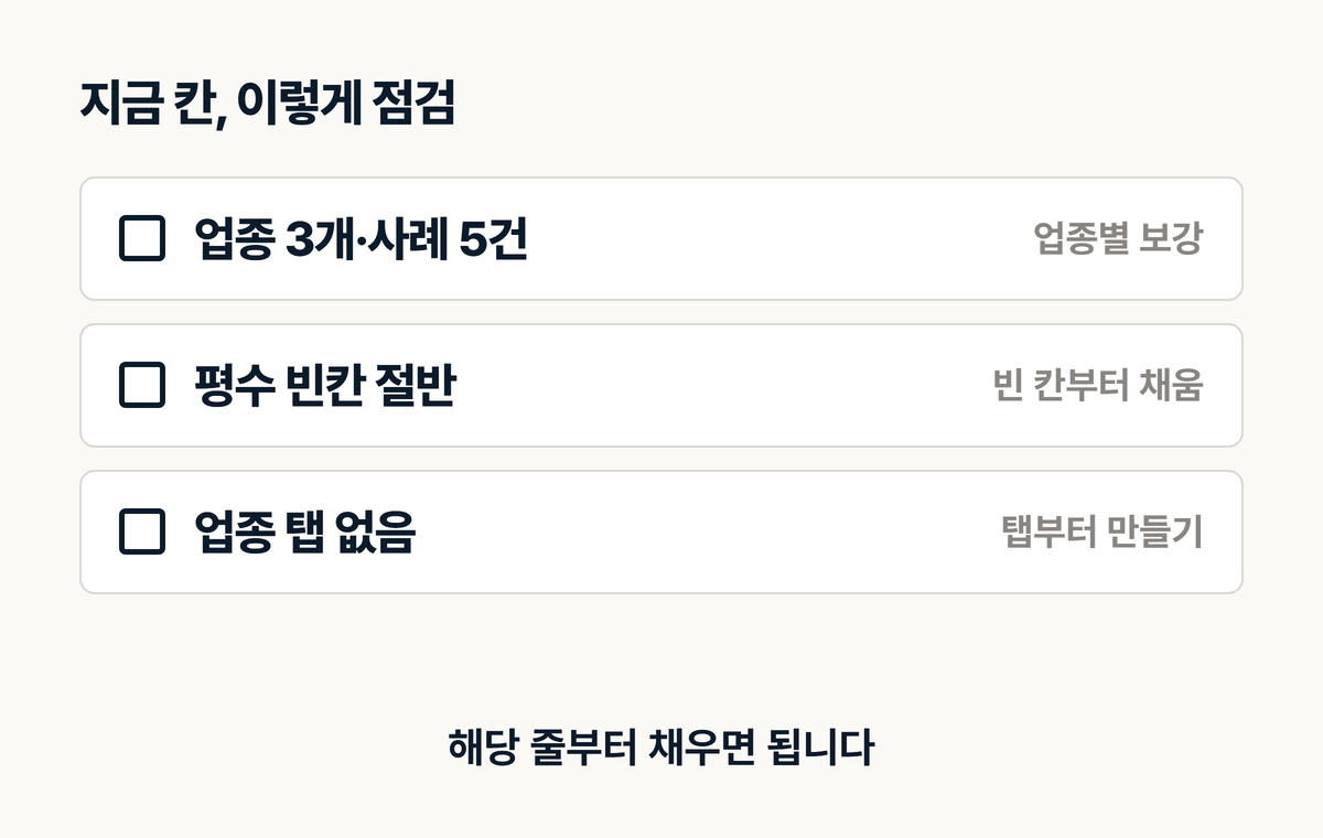 인테리어 시공사례 개수 자가진단