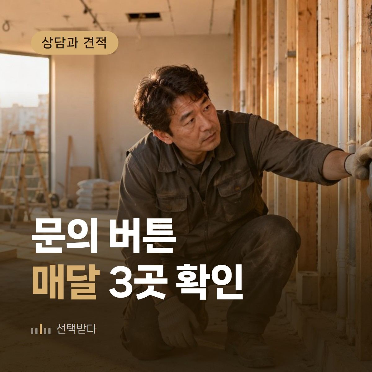 눌러도 아무 일이 없는 버튼 — 인테리어 홈페이지 문의 월간 확인 3곳