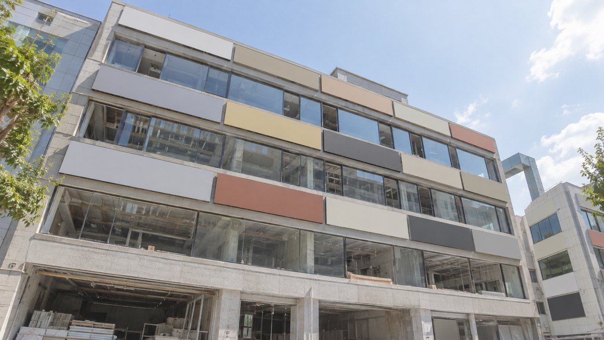 상가 건물 외벽 간판들, 인테리어 업체 시공사례 확인